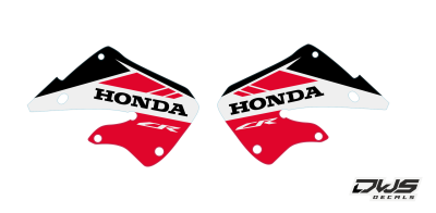 Radiaset Honda CR 1999 Model 1 Radiaset bestaande uit - 2 Radiastickers (2 delig) dwsdecals dws decals