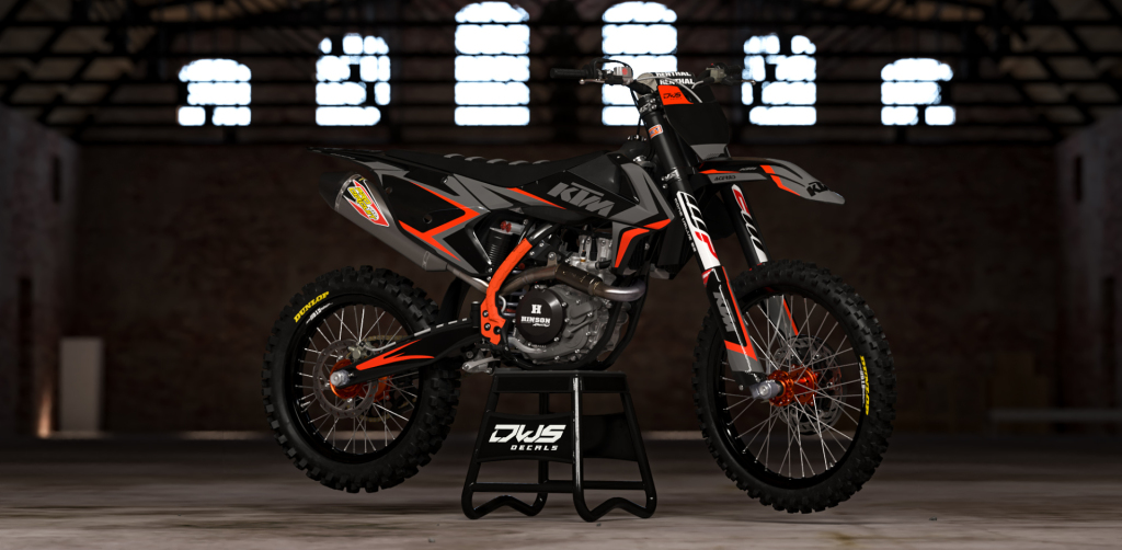 Complete stickerset KTm EXC EXC-F 125 XC-W 150 XC-W 250 350 450 500 viertakt 2017 Model 1 Decals dekor design graphics aufklebe stickerset nummerset dws mx model 3 blauw oranje
