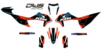 KTM EXC 125 250 350 450 500 2020 Model 14 set
 
Gehele stickerset bestaande uit
- Radiaset (6 delig)
- Nummerset (5 delig)
- Trimset (12 delig)

 
KTM EXC 125 250 350 450 500 2020 Model 14 set

consisting off:
- Radiator shrouds (6 tiles)
- Nu
