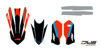KTM EXC 125 250 350 450 500 2020 Model 14 set
 
Gehele stickerset bestaande uit
- Radiaset (6 delig)
- Nummerset (5 delig)
- Trimset (12 delig)

 
KTM EXC 125 250 350 450 500 2020 Model 14 set

consisting off:
- Radiator shrouds (6 tiles)
- Nu