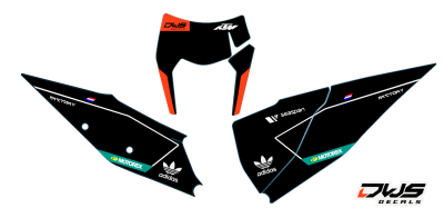 KTM EXC 125 250 350 450 500 2020 Model 14 set
 
Gehele stickerset bestaande uit
- Radiaset (6 delig)
- Nummerset (5 delig)
- Trimset (12 delig)

 
KTM EXC 125 250 350 450 500 2020 Model 14 set

consisting off:
- Radiator shrouds (6 tiles)
- Nu