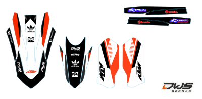 KTM EXC 125 250 350 450 500 2020 Model 14 set
 
Gehele stickerset bestaande uit
- Radiaset (6 delig)
- Nummerset (5 delig)
- Trimset (12 delig)

 
KTM EXC 125 250 350 450 500 2020 Model 14 set

consisting off:
- Radiator shrouds (6 tiles)
- Nu