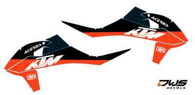 KTM EXC 125 250 350 450 500 2020 Model 14 set
 
Gehele stickerset bestaande uit
- Radiaset (6 delig)
- Nummerset (5 delig)
- Trimset (12 delig)

 
KTM EXC 125 250 350 450 500 2020 Model 14 set

consisting off:
- Radiator shrouds (6 tiles)
- Nu