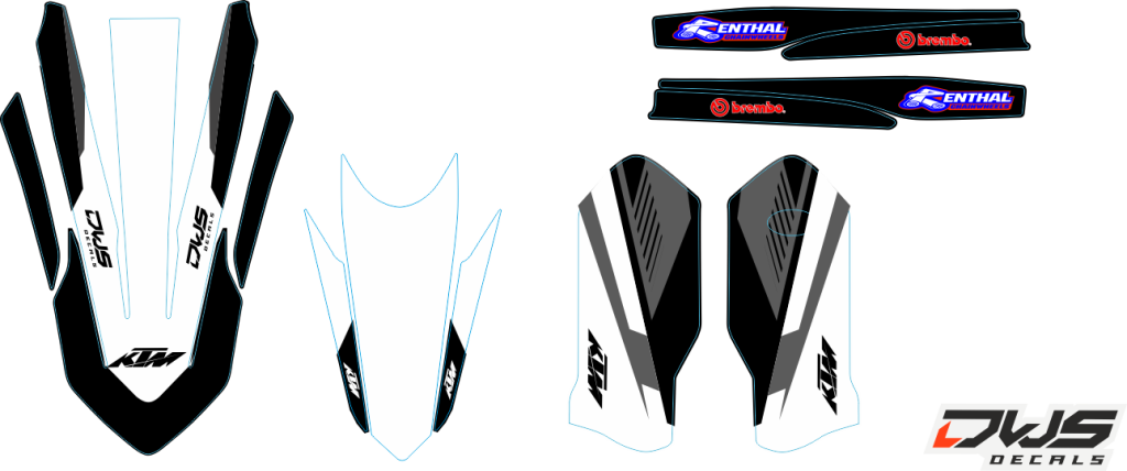 KTM EXC 125 250 350 450 500 2020 Model 14 set
 
Gehele stickerset bestaande uit
- Radiaset (6 delig)
- Nummerset (5 delig)
- Trimset (12 delig)

 
KTM EXC 125 250 350 450 500 2020 Model 14 set

consisting off:
- Radiator shrouds (6 tiles)
- Nu