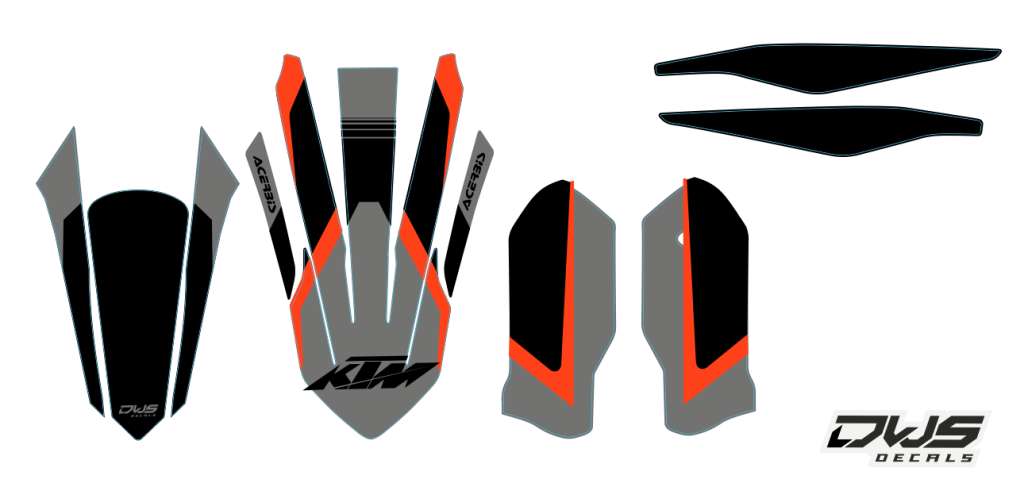 KTM EXC 125 250 350 450 500 2020 Model 14 set
 
Gehele stickerset bestaande uit
- Radiaset (6 delig)
- Nummerset (5 delig)
- Trimset (12 delig)

 
KTM EXC 125 250 350 450 500 2020 Model 14 set

consisting off:
- Radiator shrouds (6 tiles)
- Nu
