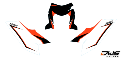 KTM 690 SMC R 2019 Gehele stickerset bestaande uit Radiaset Nummerset Trimset DWS Decals DWSDecals