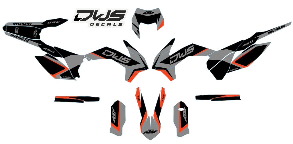 KTM EXC F 125 250 350 450 500 2014/2016 Model 7 Set