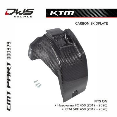 carbon cmt skidplate bodemplaat 2019 2020 ktm husqvarna 450 dws decals