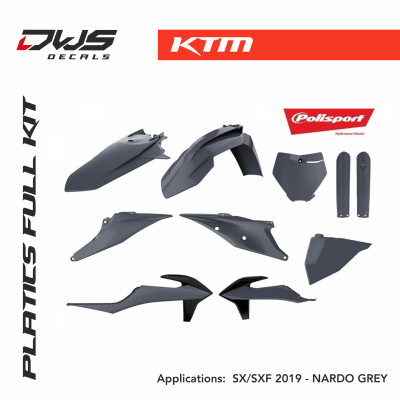 KTM plastics Polisport nardo grey dws decals 