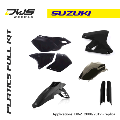 DRZ plastics dws decals acerbis front fender supermoto rear fender side panels radiator shrouds
