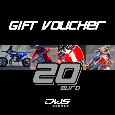Gift card gift voucher cadeaubon kadobon present waardebon dws decals cadootjes 20 euro 