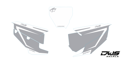 Nummerset stickerset Husqvarna TC FC 125 250 350 450 450 2019 2020 Model 5 Gehele stickerset bestaande uit - Nummerset (5 delig) consisting off - numbers - side panels and front number DWS Decals dwsdecals stickerset nummers