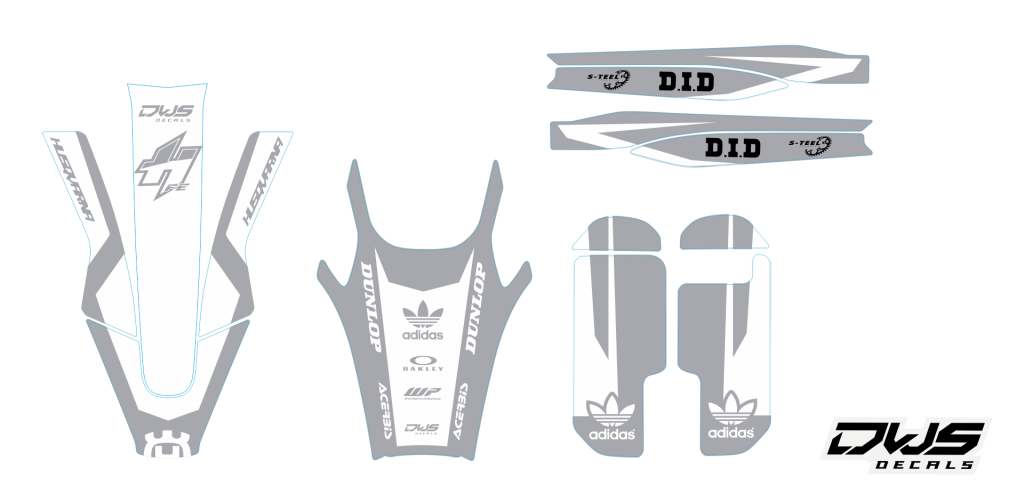 Husqvarna TC FC 250 350 450 2019 2020 Decals DWS Decals DWSDecals stickerset