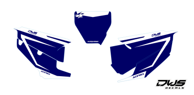 Nummerset stickerset Husqvarna TC FC 125 250 350 450 450 2019 2020 Model 5 Gehele stickerset bestaande uit - Nummerset (5 delig) consisting off - numbers - side panels and front number DWS Decals dwsdecals stickerset nummers