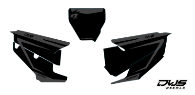 Nummerset stickerset Husqvarna TC FC 125 250 350 450 450 2019 2020 Model 5 Gehele stickerset bestaande uit - Nummerset (5 delig) consisting off - numbers - side panels and front number DWS Decals dwsdecals stickerset nummers