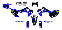 Husqvarna TE FE 2020 Model 1 set Gehele stickerset bestaande uit - Radiaset (2 delig) - Nummerset (5 delig) - Trimset (9 delig) Complete decasl kit consisting off - decals Radiator kit - decals side panels - decals Trimkit DWS Decals DWSDecals stickerset
