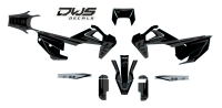 Husqvarna TE FE 2020 Model 1 set Gehele stickerset bestaande uit - Radiaset (2 delig) - Nummerset (5 delig) - Trimset (9 delig) Complete decasl kit consisting off - decals Radiator kit - decals side panels - decals Trimkit DWS Decals DWSDecals stickerset