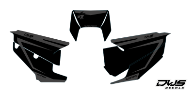 Nummerset stickerset Husqvarna TC FC 125 250 350 450 450 2019 2020 Model 5 Gehele stickerset bestaande uit - Nummerset (5 delig) consisting off - numbers - side panels and front number DWS Decals dwsdecals stickerset nummers
