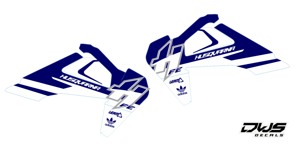 Radiaset stickerset Husqvarna TE FE 2020 model 1 set Gehele stickerset bestaande uit - Radiaset (6 delig) Radiatorkit consisting off: -6 decals radiator dwsdecals dws decals stickerset