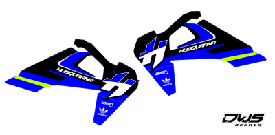 Radiaset stickerset Husqvarna TE FE 2020 model 1 set Gehele stickerset bestaande uit - Radiaset (6 delig) Radiatorkit consisting off: -6 decals radiator dwsdecals dws decals stickerset