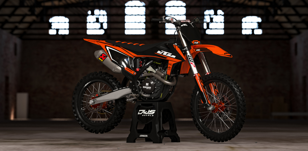 KTM 2019 2020 SX SXF 125 250 350 450 KTM 2019 2020 factory complete stickerset graphics graphix mx decals dws decals front fender rear fender side panels radiator scoops fork protectors numberplate kotflugel voorspatbord swingarm gabelschutzer K