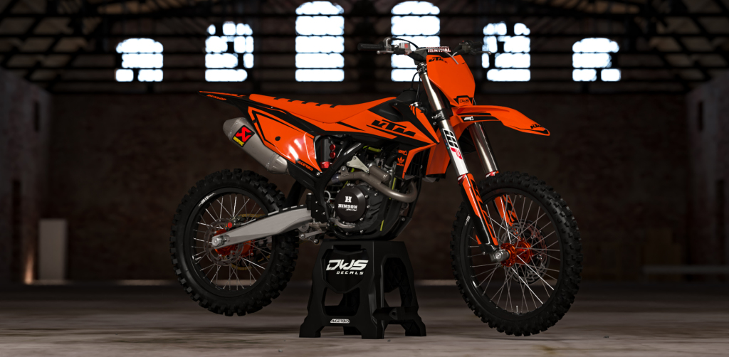 KTM 2019 2020 SX SXF 125 250 350 450 KTM 2019 2020 factory complete stickerset graphics graphix mx decals dws decals front fender rear fender side panels radiator scoops fork protectors numberplate kotflugel voorspatbord swingarm gabelschutzer K