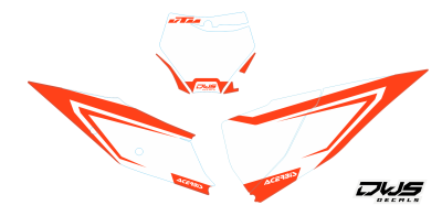 ktm nummerdelen number nummern side panels startnummer delen radia stickers decals mx sxf sx 125 250 350 450 ktm dws decals