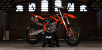 Complete stickerset KTM SX 125 SX 250 SX-F 250 SX-F 350 SX-F 450 2016 blue-orange blauw oranje DECALS DEKOR DESIGN GRAPHICS AUFKLEBE STICKERSET NUMMERSET DWS MX retro