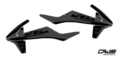 Radiaset KTM SX 125 SX 250 SX-F 250 SX-F 350 SX-F 450 2016 2017 2018  DECALS DEKOR DESIGN GRAPHICS AUFKLEBE STICKERSET NUMMERSET DWS MX decals radiator side panel tank shrouds