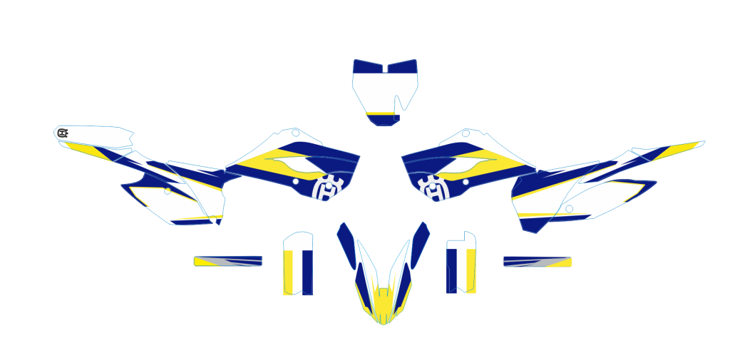 Complete stickerset Husqvarna TC 85 2014 2015 Decals dekor design graphics aufklebe stickerset nummerset dws mx