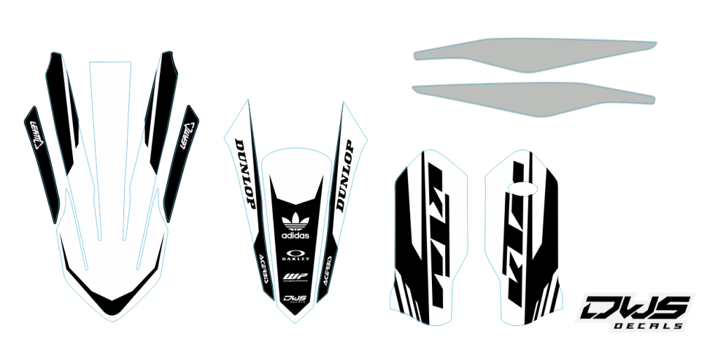 KTM EXC 125 250 350 450 500 2020 Model 14 set
 
Gehele stickerset bestaande uit
- Radiaset (6 delig)
- Nummerset (5 delig)
- Trimset (12 delig)

 
KTM EXC 125 250 350 450 500 2020 Model 14 set

consisting off:
- Radiator shrouds (6 tiles)
- Nu