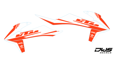 Radiaset KTm EXC EXC-F 125 XC-W 150 XC-W 250 350 450 500 viertakt 2020 2021 Decals dekor design graphics aufklebe stickerset nummerset dws mx graphics model 2020 radiator scoops tank smf supermofoold supermoto supermotard