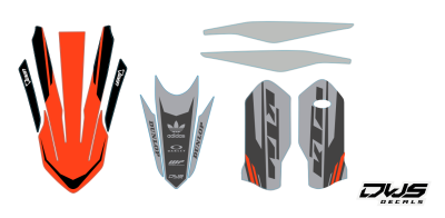 KTM EXC 125 250 350 450 500 2020 Model 22 set
 
Gehele stickerset bestaande uit
- Radiaset (6 delig)
- Nummerset (5 delig)
- Trimset (12 delig)

 
KTM EXC 125 250 350 450 500 2020 Model 14 set

consisting off:
- Radiator shrouds (6 tiles)
- Nu