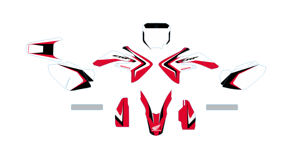 Complete Stickerset Honda CRF 150 2007 2008 2009 2010 2011 2012 2013 2014 2015 Decals dekor design graphics aufklebe stickerset nummerset dws mx
