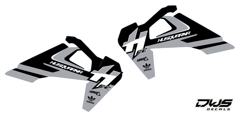 Radiator Radia tank decal stickers aufklebe Husqvarna TC 125 FC 250 350 450 FS 450 2016 2017 2018 Decals dekor design graphics aufklebe stickerset nummerset dws mx side panel front dender rear fender kotflugel supermotard superbiker supermoto nummern