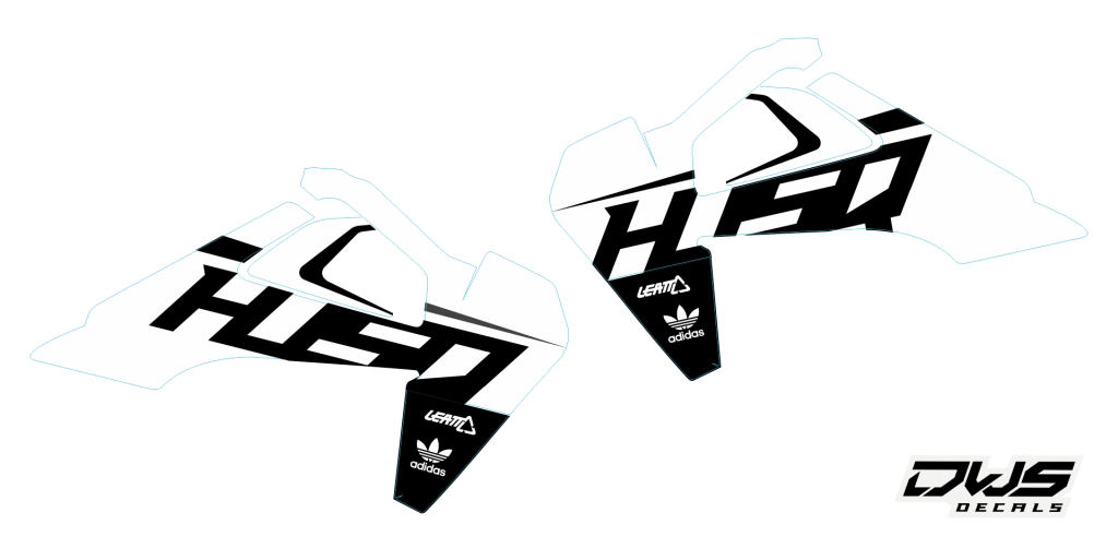 Radiator Radia tank decal stickers aufklebe Husqvarna TC 125 FC 250 350 450 FS 450 2016 2017 2018 Decals dekor design graphics aufklebe stickerset nummerset dws mx side panel front dender rear fender kotflugel supermotard superbiker supermoto nummern