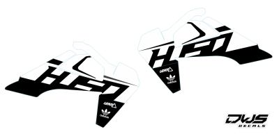 Radiator Radia tank decal stickers aufklebe Husqvarna TC 125 FC 250 350 450 FS 450 2016 2017 2018 Decals dekor design graphics aufklebe stickerset nummerset dws mx side panel front dender rear fender kotflugel supermotard superbiker supermoto nummern