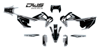 Husqvarna TE FE 2020 Model 1 set Gehele stickerset bestaande uit - Radiaset (2 delig) - Nummerset (5 delig) - Trimset (9 delig) Complete decasl kit consisting off - decals Radiator kit - decals side panels - decals Trimkit DWS Decals DWSDecals stickerset