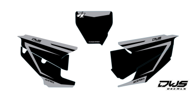 Nummerset stickerset Husqvarna TC FC 125 250 350 450 450 2019 2020 Model 5 Gehele stickerset bestaande uit - Nummerset (5 delig) consisting off - numbers - side panels and front number DWS Decals dwsdecals stickerset nummers