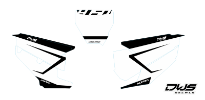 Nummerset stickerset Husqvarna TC FC 125 250 350 450 450 2019 2020 Model 5 Gehele stickerset bestaande uit - Nummerset (5 delig) consisting off - numbers - side panels and front number DWS Decals dwsdecals stickerset nummers