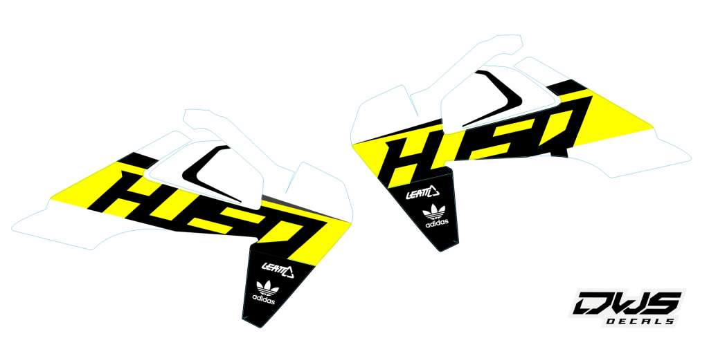 Radiaset stickerset Husqvarna TE FE 2020 model 1 set Gehele stickerset bestaande uit - Radiaset (6 delig) Radiatorkit consisting off: -6 decals radiator dwsdecals dws decals stickerset