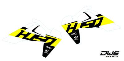 Radiaset stickerset Husqvarna TE FE 2020 model 1 set Gehele stickerset bestaande uit - Radiaset (6 delig) Radiatorkit consisting off: -6 decals radiator dwsdecals dws decals stickerset