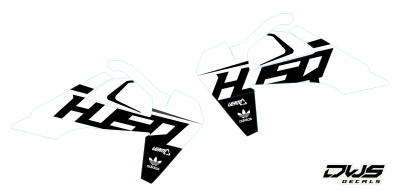 Radiaset stickerset Husqvarna TE FE 2020 model 1 set Gehele stickerset bestaande uit - Radiaset (6 delig) Radiatorkit consisting off: -6 decals radiator dwsdecals dws decals stickerset