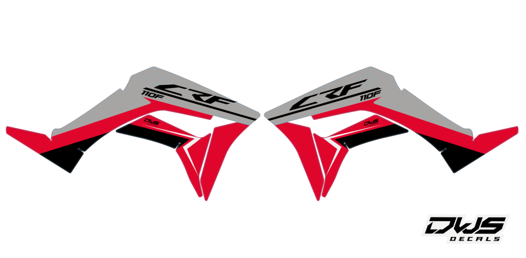 honda crf 110 2019 2020 dws decals radiator radia tank