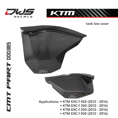 CMT dws decals tank low covers ktm exc f 250 350 450 500 2012 2013 2014 2015 2016