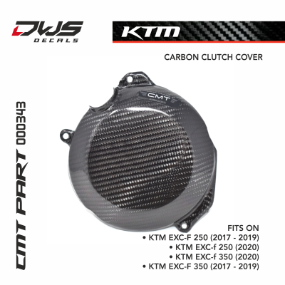 CARBON CLUTCH COVER for KTM EXC-F 350 2017 - 2018 - 2019 carbon dws decals