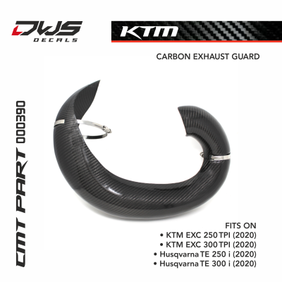 CARBON EXHAUST GUARD for KTM EXC 250 TPI 2020 dws decals