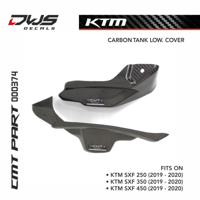 CARBON TANK LOW. COVER for KTM SXF 250 2019 - 2020 dws decals