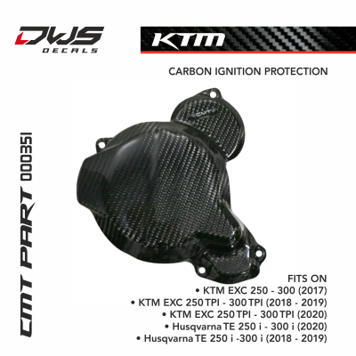 CARBON IGNITION PROTECTION for KTM EXC 300 TPI 2018 - 2019 dws decals