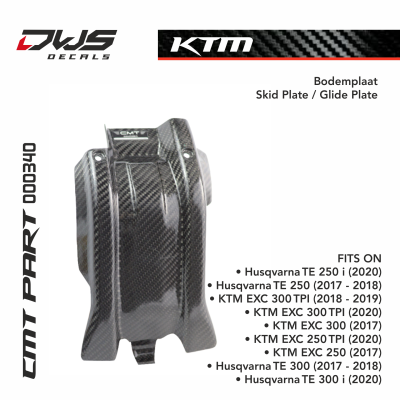 skidplate exc 2017 2018 2019 2020 dws decals